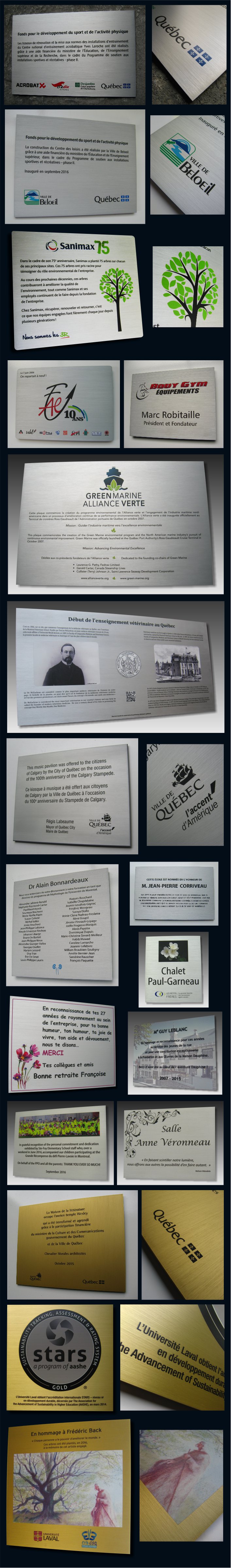 Plaque de reconnaissance Enseignes Dumas