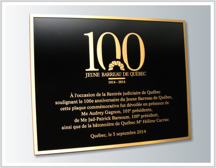 Plaque commémorative bronze Sélection pour entreprise, institutionnel et association
