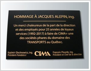 Plaque honorifique bronze - Sélection (Entreprise et association)