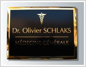Plaque Professionnelle Laiton