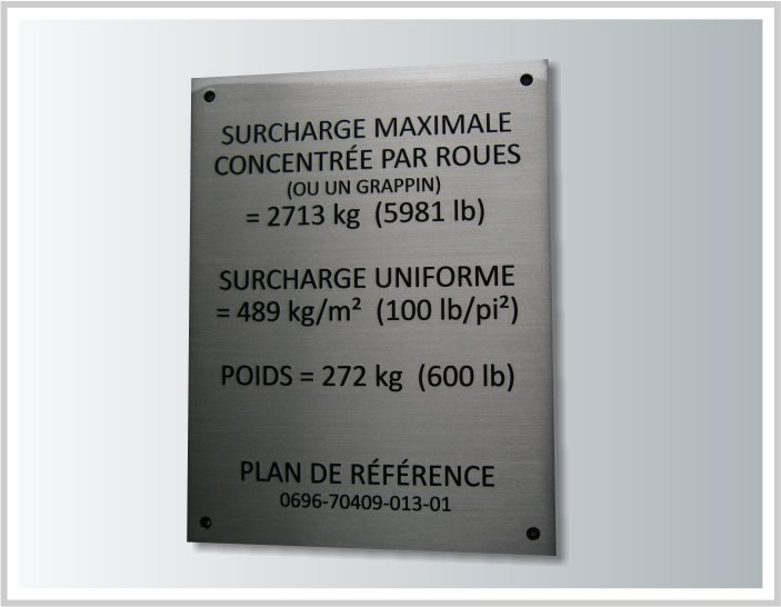 Plaque Signaletique Metal Stainless