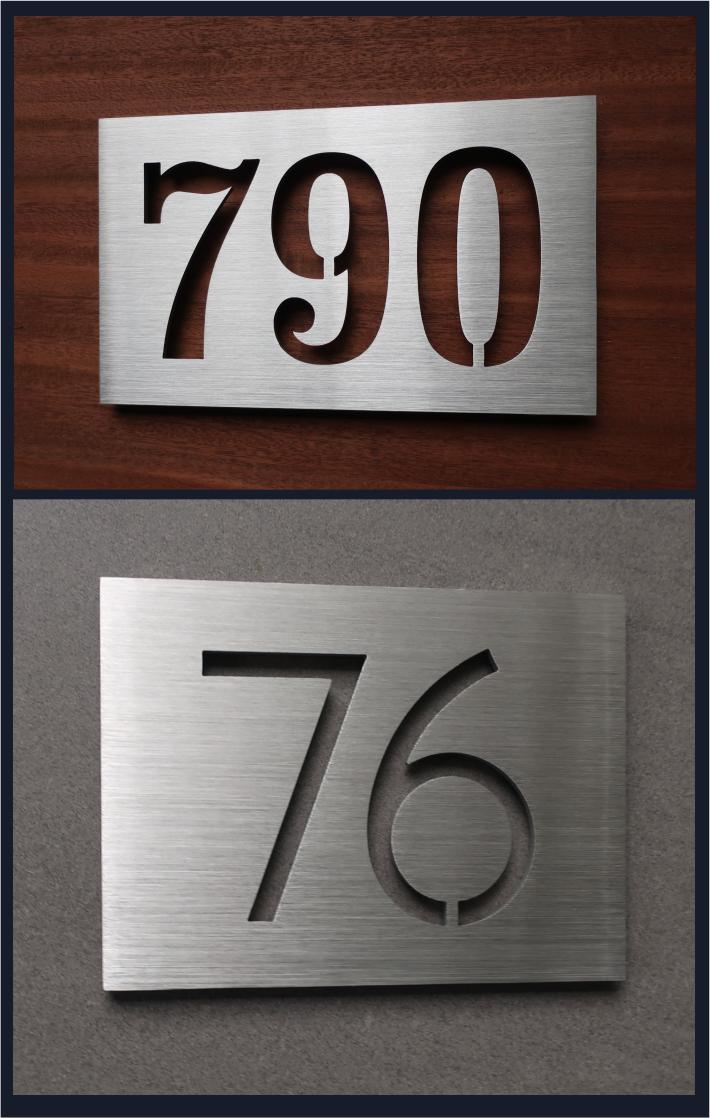 Plaque Adresse Personnalisee Stainless Perforee 2