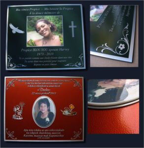 Plaque Funeraire Photo Ceramique Porcelaine A